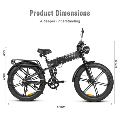SAMEBIKE LO26-FAT moteur arrière 500W et dérailleur Shimano 7 vitesses