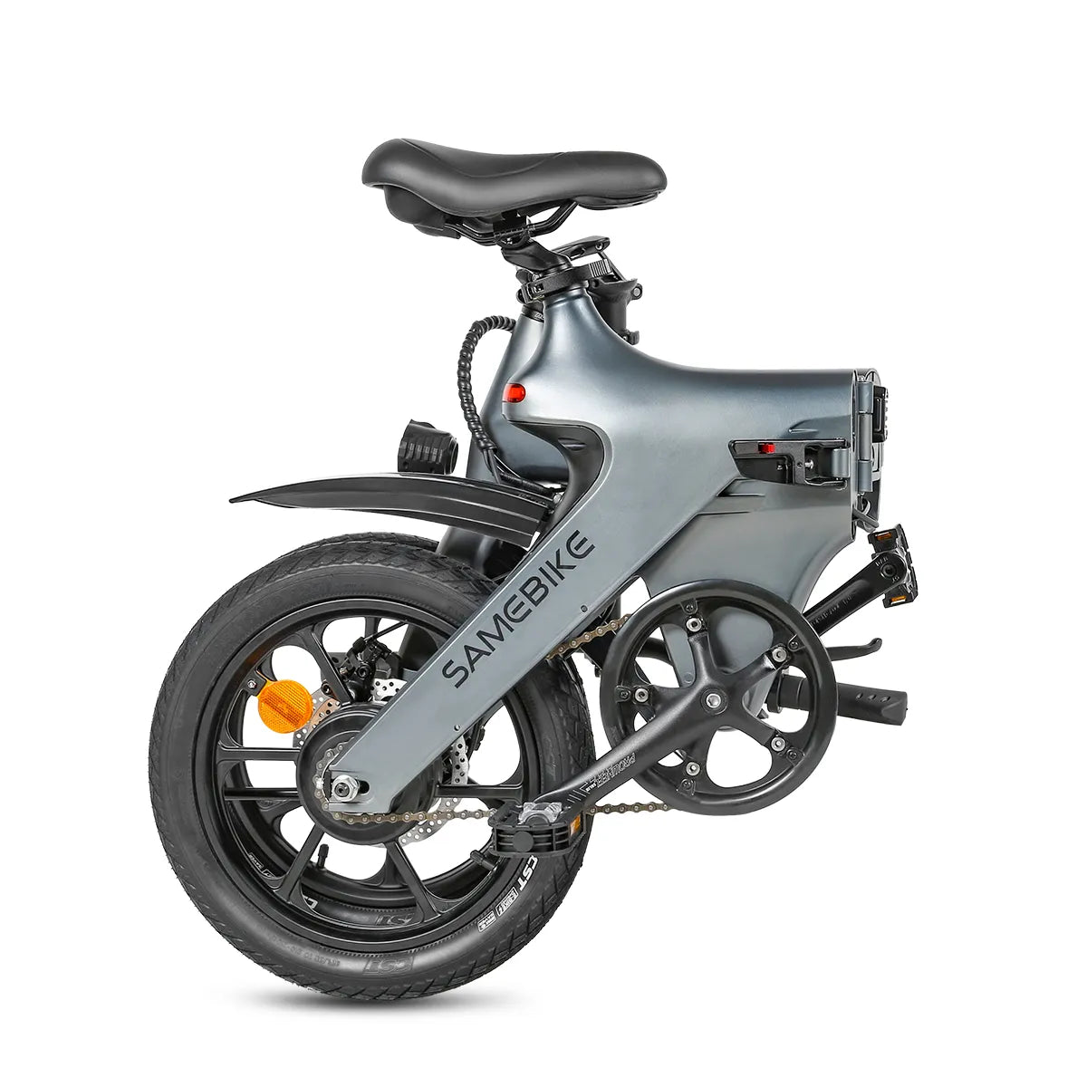 Mini vélo électrique pliable SAMEBIKE V8 noir avec cadre en alliage d'aluminium