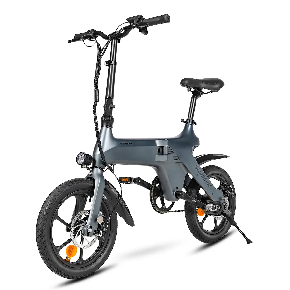 Guidon ergonomique SAMEBIKE V8 avec écran d'affichage LCD et poignée d'accélérateur