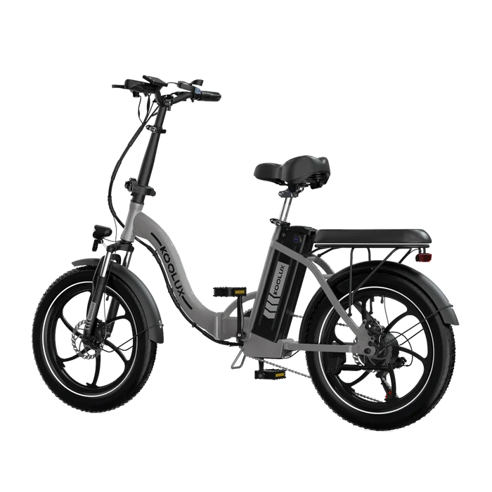 VAE KOOLUX BK6S 3.0 GRIS vue arrière de coté gauche de trois quart E-VELO