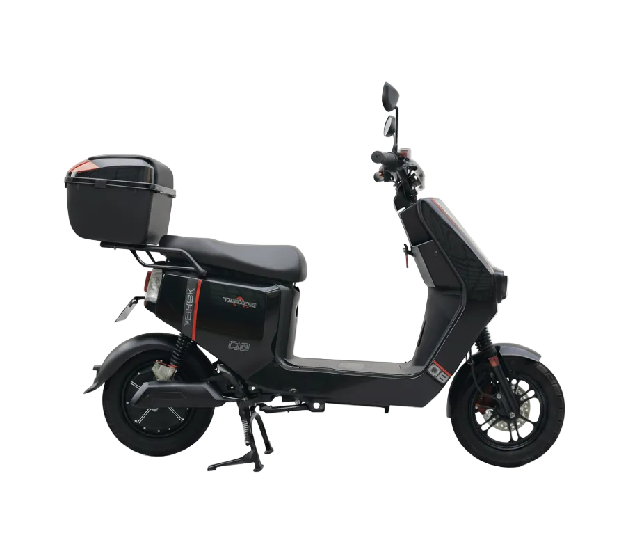 Scooter électrique VESLA Q8 PRO 500W 48V moteur brushless batterie lithium 40Ah 60Ah autonomie 120 km vitesse 50 km/h scooter urbain vue de profil droit