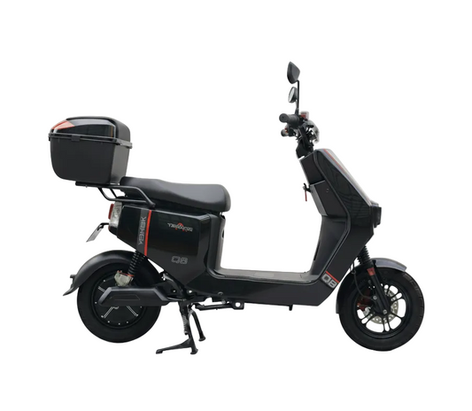 Scooter électrique VESLA Q8 PRO 500W 48V moteur brushless batterie lithium 40Ah 60Ah autonomie 120 km vitesse 50 km/h scooter urbain vue de profil droit