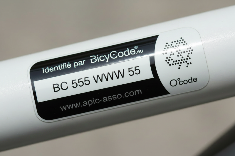 Étiquette de marquage vélo Bicycode en ligne sécurisée à 9,90 € – E-VELO