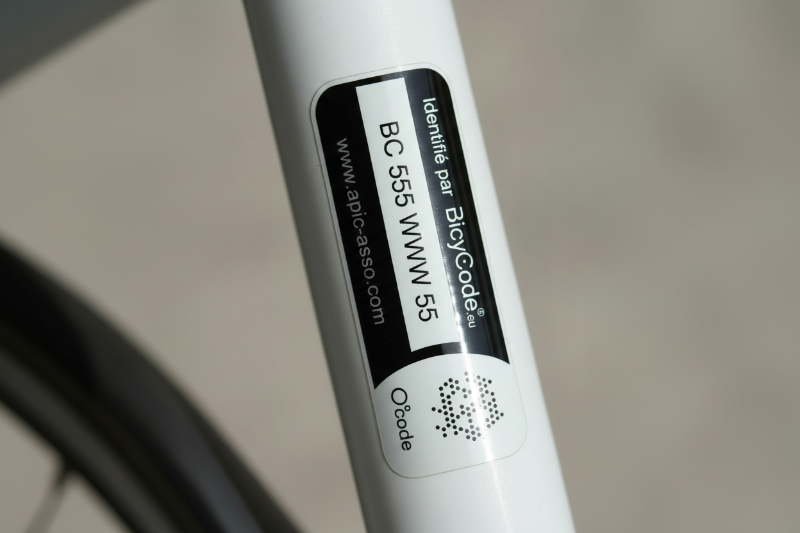 Numéro d’identification unique du vélo enregistré dans la base nationale FNUCI - E-VELO