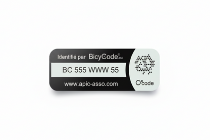 Étiquette de marquage vélo Bicycode – identification et protection par E-VELO