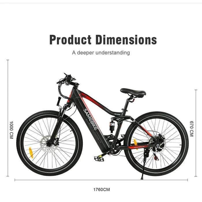 Dimensions du SAMEBIKE XD26-II 