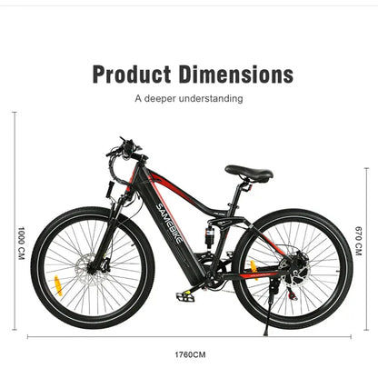 Dimensions du SAMEBIKE XD26-II 