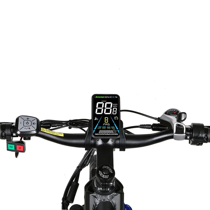 Guidon avec commande multiple et compteur digital lcd du SAMEBIKE XD26-II