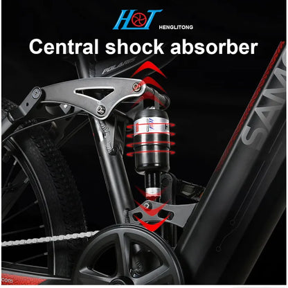 Amortisseur central du cadre SAMEBIKE XD26-II pour un confort renforcé sur routes et chemins
