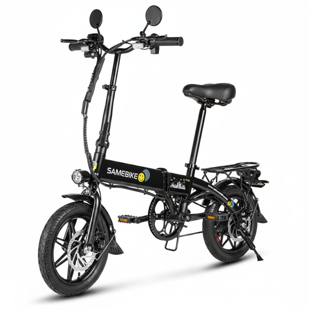 Vélo électrique pliant SAMEBIKE YINYU14 noir 250W 14 pouces compact urbain