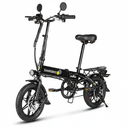 Vélo électrique pliant SAMEBIKE YINYU14 noir 250W 14 pouces compact urbain